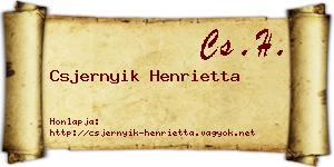 Csjernyik Henrietta névjegykártya